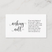 Carte D'accompagnement Mariage Wishing well, Design de script moderne Enc (Devant)
