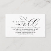 Carte D'accompagnement Mariage Wishing Well, l'élégance moderne minima (Devant)