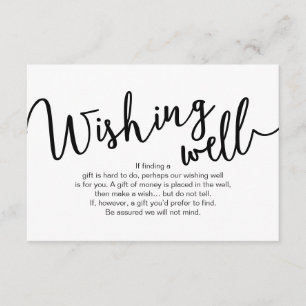 Carte D'accompagnement Mariage Wishing well, Script noir