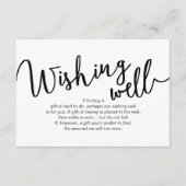 Carte D'accompagnement Mariage Wishing well, Script noir (Devant)
