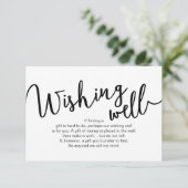 Carte D'accompagnement Mariage Wishing well, Script noir (Debout devant)