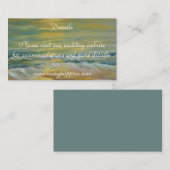 Carte D'accompagnement Mariages sur la plage au coucher du soleil nautiqu (Devant / Derrière)