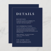 Carte D'accompagnement Marine bleu moderne minimaliste élégant (Devant / Derrière)