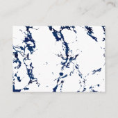 Carte D'accompagnement Marine Bleue, Argent et Blanc - Réception (Dos)