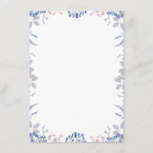 Carte D'accompagnement Marine Blue and Mauve Mariage Information Invité (Dos)