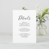 Carte D'accompagnement Marine Blue Blush Rose Rose Boho Détails du Mariag (Debout devant)