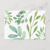 Carte D'accompagnement Marine Blue Greenery Détails du mariage (Dos)