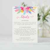 Carte D'accompagnement Marine Blue Rose Wild Rain Forest Mariage À feuill (Debout devant)