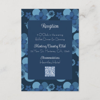Carte D'accompagnement Marine Blue Tropical Thème Mariage Inviter Enclôtu