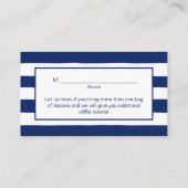 Carte D'accompagnement Marine d'influence asiatique dans Blue Floral Bird (Dos)