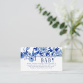 Carte D'accompagnement Marine d'influence asiatique dans Blue Floral Bird (Debout devant)