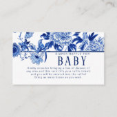 Carte D'accompagnement Marine d'influence asiatique dans Blue Floral Bird (Devant)