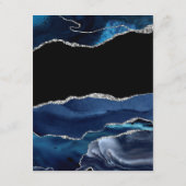 Carte D'accompagnement Marine et Silver Agate Mariage Détails sur l'invit (Dos)