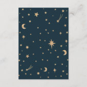 Carte D'accompagnement Marine Mystical Gold Stars Moon Détails du Mariage (Dos)