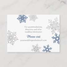 Marine Silver Snowflake Mariage d'hiver Insertion