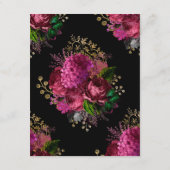 Carte D'accompagnement Marsala and Gold Floral Mariage Détails au sujet d (Dos)