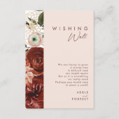 Carte D'accompagnement Marsala Autumn Floral | Blush Mariage (Devant)