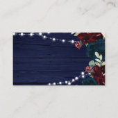 Carte D'accompagnement Marsala et les fleurs de marine Mariage rustique Q (Dos)