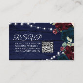 Carte D'accompagnement Marsala et les fleurs de marine Mariage rustique Q (Devant)