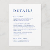 Carte D'accompagnement Marseille Bleu & Blanc Moderne Minimaliste Élégant (Devant)