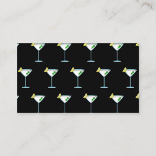 Carte D'accompagnement Martini Amateurs Cocktail Verre Bartender Alcool