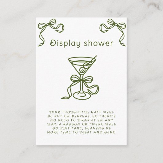 Carte D'accompagnement Martini Bow Brive douche Display (Devant)