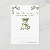 Carte D'accompagnement Martini Bow douche nuptiale Idées Date jarre (Devant)