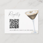 Carte D'accompagnement Martini Coffee QR code registre des douches nuptia (Devant)