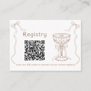 Carte D'accompagnement Martini Espresso Code QR registre des douches nupt