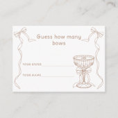 Carte D'accompagnement Martini Espresso Combien d'arcs Jeux nuptiaux (Devant)