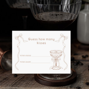 Carte D'accompagnement Martini Espresso Combien de baisers Jeu de mariage