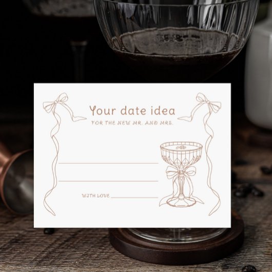 Carte D'accompagnement Martini Espresso Votre Idée Date Douche nuptiale