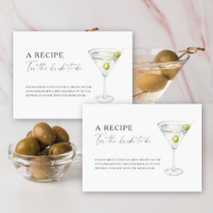 Carte D'accompagnement Martini nuptiale Recette pour la mariée à être