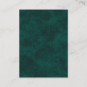 Carte D'accompagnement Mascarade verte Quinceanera QR RSVP (Dos)