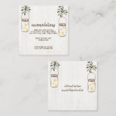 Carte D'accompagnement Mason Jar & Fireflies Mariage rustique Hébergement (Devant / Derrière)