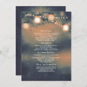 Carte D'accompagnement Mason Jar Lights Détails du Mariage -Informations (Devant / Derrière)