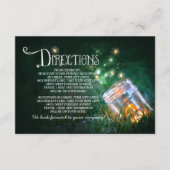 Carte D'accompagnement mason jar lucioles mariage directions card (Devant)