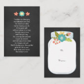 Carte D'accompagnement Mason Jar Pas d'emballage affichage maillot douche (Devant / Derrière)