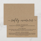 Carte D'accompagnement Masque de sécurité Covid 19 Information sur la dis (Devant / Derrière)