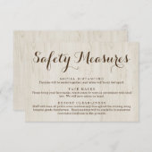 Carte D'accompagnement Masque de sécurité Covid 19 Informations sur la di (Devant / Derrière)