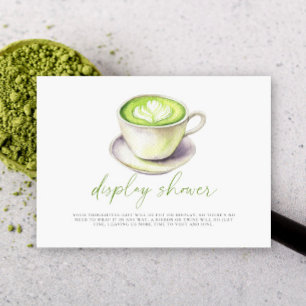 Carte D'accompagnement matcha tasse douche nuptiale douche d'affichage
