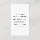 Carte D'accompagnement Médias sociaux, noir et blanc commande insérer car (Dos)