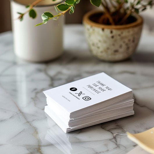 Carte D'accompagnement Médias sociaux, noir et blanc commande insérer car