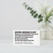 Carte D'accompagnement Medicare Information Card (Debout devant)