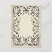 Carte D'accompagnement Medieval Fantasy Black Vintage Etching Wedding (Dos)