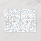 Carte D'accompagnement Medieval Fantasy Frame Blue Gold Etching Wedding (Dos)