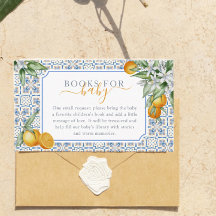 Mediterranean Citrus Book for Baby Enclosure Card