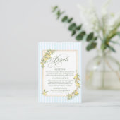 Carte D'accompagnement Mediterranean Lemon Coastal Wedding Details (Debout devant)