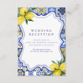 Carte D'accompagnement  Mediterranean Tile Wedding with Lemons (Devant)