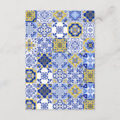 Carte D'accompagnement  Mediterranean Tile Wedding with Lemons (Dos)